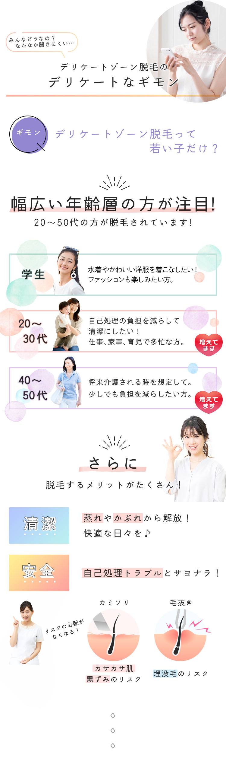 デリケートゾーン脱毛のデリケートなギモン