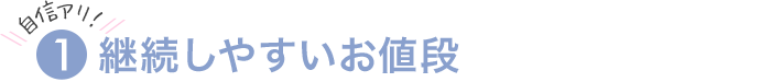 継続しやすいお値段