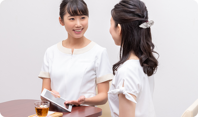 無理な勧誘一切なし&美容トークで盛り上がる