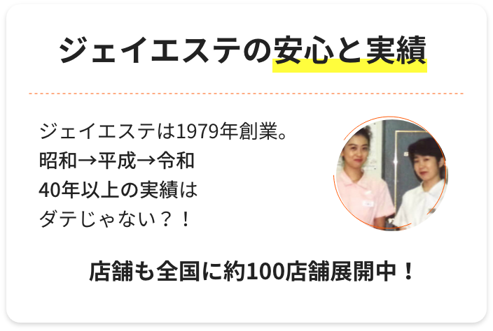 ジェイエステの安心と実績